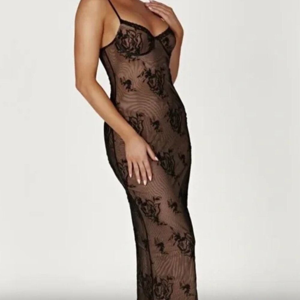 Meshki Venice Embroidered Midi Dress